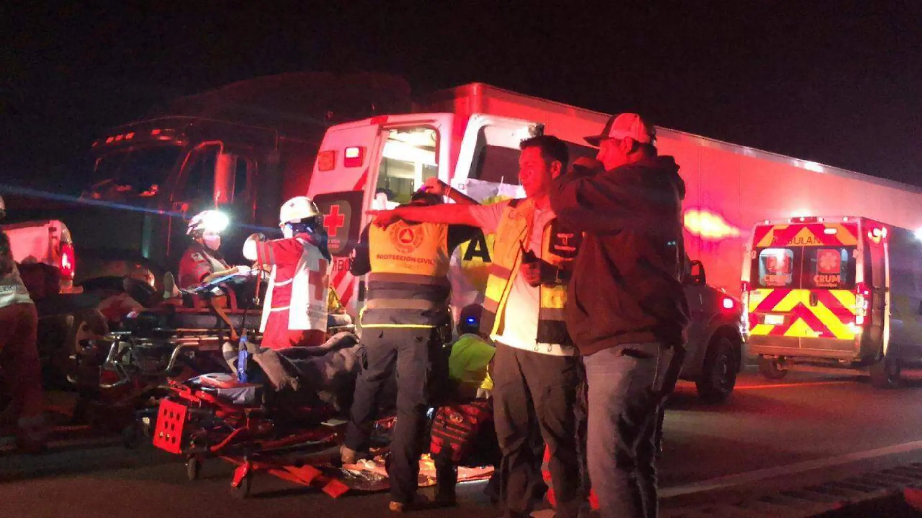 Trágico accidente ocurrido en el kilómetro 68 de la carretera Zaragoza-Victoria en Tamaulipas